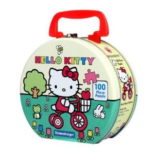 Ravensburger Hello Kitty Hello Kitty And Mimmy   100 Pieces Puzzle In A Hatbox Tin Toys & Games