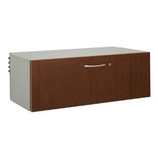 Hon Right Pedestal Credenza with 36 Inch Lateral File, 72 by 24 by 29 1/2 Inch, Harvest   Sideboards Buffets Credenzas