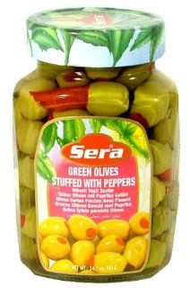 Green Olives with Peppers   24 fl oz (720cc)  Green Olives Produce  Grocery & Gourmet Food