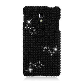 Eagle Cell PDLGP769F01 RingBling Brilliant Diamond Case for LG Optimus L9/Optimus 4G P769   Retail Packaging   Black Cell Phones & Accessories