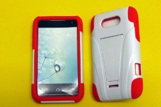 DUAL LAYER COVER FOR LG MOTION 4G CASE HARD SOFT KICKSTAND AC 002B MS 770 CELL PHONE ACCESSORY Cell Phones & Accessories