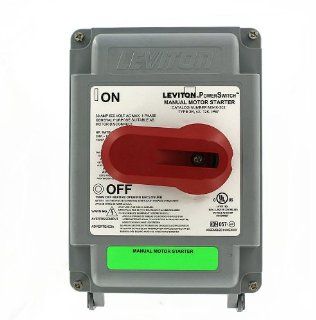 Leviton MS4X 302 30 Amp, 600 VAC, 2 Pole, Non Fused Manual Motor Starter, Suitable as Motor Disconnect, Type 4X Thermoplastic Enclosure, IP67 Watertight   Wall Dimmer Switches  
