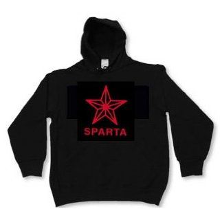 Sparta Old School Star Hoodie, Size X Large, Color Black Novelty Hoodies Clothing