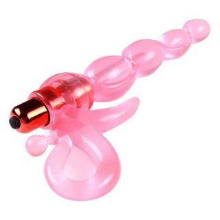 Evalley Waterproof Strong Powerful Vibrating Vibration Vibrator Magic Wand Rods Clit G Spot Stimulator Anal Plug Butt Plug with Beads for Women Health & Personal Care