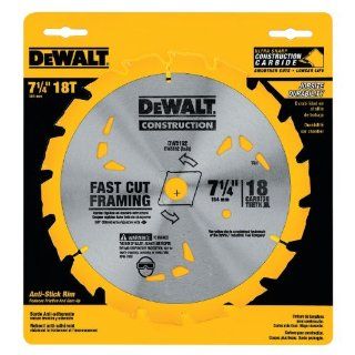DEWALT DW3192 Construction Series 7 1/4 Inch 18 Tooth ATB Thin Kerf Framing Saw Blade with 5/8 Inch and Diamond Knockout Arbor   Circular Saw Blades  