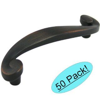 Cosmas 774ORB Oil Rubbed Bronze Cabinet Hardware Swirl Handle Pull   3" Hole Centers   50 Pack   Cabinet And Furniture Pulls  