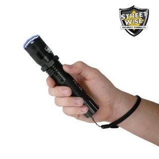 Police Force 5 Million Volt Rechargeable Tactical Flashlight Stun Gun w/ 160 Lumen Bright Light & Holster  Flashlight Taser  Sports & Outdoors