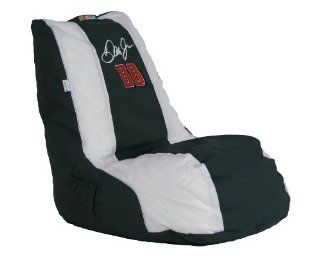Ace Bayou, 94675, Officially Licensed Nascar Dale Jr. Video Bean Bag Chair, Signature on Headrest, Green with White, Six Cubic Feet   Gaming Chairs