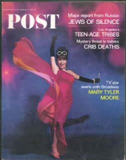 SATURDAY EVENING POST Mary Tyler Moore Floyd Little ++ 11/19 1966 Entertainment Collectibles