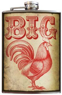 Big Cock 8oz Stainless Steel Flask By Trixie and Milo Alcohol And Spirits Flasks Kitchen & Dining