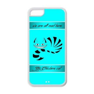 We're All Mad Here Alice in Wonderland IPhone 5C Cover Case Cheshire Cat Snap On Cell Phones & Accessories