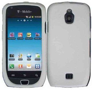 White Hard Cover Case for Samsung Exhibit 4G SGH T759 Cell Phones & Accessories