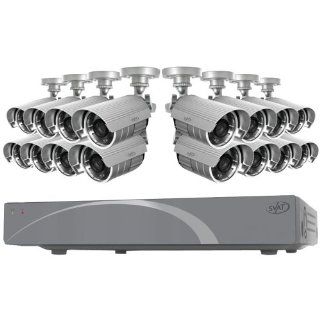 16CH Smart Security DVR with 16 Hi res Outdoor Surveillance Cameras  Complete Surveillance Systems  Camera & Photo