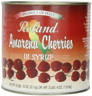Roland Amarena Cherries in Syrup, 6 Pounds 13 Ounce Can  Canned And Jarred Fruits  Grocery & Gourmet Food
