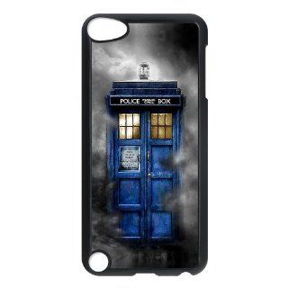 VICustom iPod Touch 5 Case   Doctor Who,Dr Who,Tardis,Blue Police Call Box iTouch 5 Protective Cover   Black/White Cell Phones & Accessories