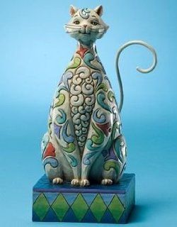 Enesco Jim Shore "Windsor" White Kitty Cat Figurine  Collectible Figurines  