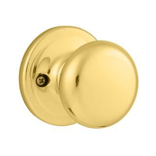 Kwikset 788J 3 Juno Half Dummy Knob, Polished Brass   Doorknobs  