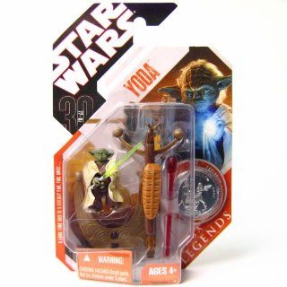 YODA Star Wars 30th Anniversary SAGA LEGENDS Series Action Figure & Exclusive Collector Coin Toys & Games