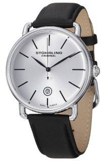 Stuhrling Original Men's 768.01 Classic Ascot Agent Swiss Quartz Date Silver Dial Watch at  Men's Watch store.