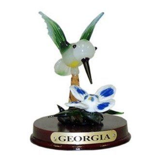 Georgia Glass Figure Hummingbird Case Pack 48  Sports Fan Home Decor  Sports & Outdoors