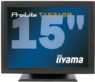 Iiyama ProLite T1531SR 15 inch Monitor Touchscreen XGA TFT LCD 5001 200cd/m2 (1024 x 768) 8ms D Sub/DVI D (Black) Computers & Accessories