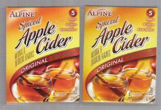 Alpine Spiced Apple Cider Original Instant Drink Mix 5 Pouches Per Box (2 Pack)  Hot Spiced Cider  Grocery & Gourmet Food