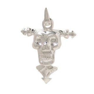 Skull Silver Plated Pendant   00503 Jewelry