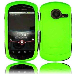 Casio G'zOne C771 Rubberized Cover   Neon Green Cell Phones & Accessories