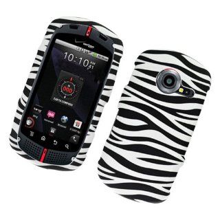 Eagle Cell PICASC771R128 Stylish Hard Snap On Protective Case for Casio G'zOne Commando C771   Retail Packaging   Zebra Black/White Cell Phones & Accessories