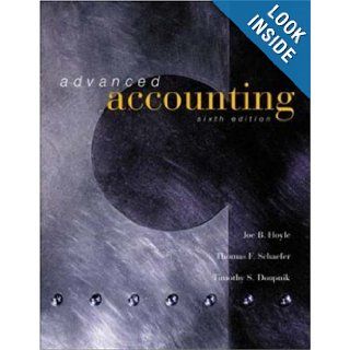 Advanced Accounting, 6th Edition, hc, 2001 Hoyle/Schaefer/Doupnik 9780072524086 Books