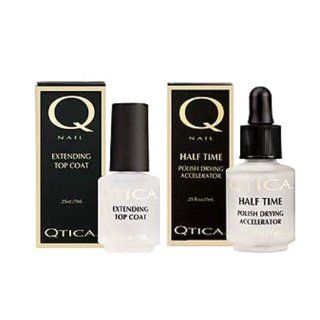 Qtica Combo Extending Top Coat and Half Time Polish Drying Accelerator   .25oz Each Health & Personal Care