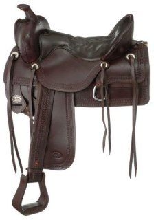 Old Time Trail Saddle Package with Round Skirt (15 1/2", Dark Oil)  Sports & Outdoors