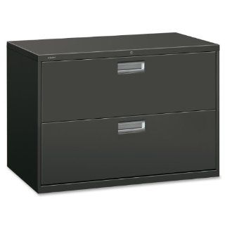 HON 795LP 700 Series 42 Inch 5 Drawer Lateral File withroll Out and Posting Shelves, Black   Lateral File Cabinets