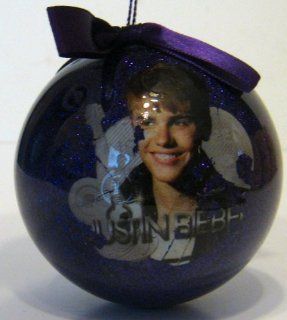 Purple Justin Bieber Ball Christmas Ornament  