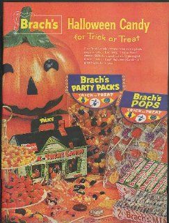 Brach's Halloween Candy for Trick or Treat ad 1958 Entertainment Collectibles