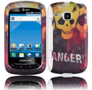 Red Yellow Danger Hard Cover Case for Samsung DoubleTime SGH I857 Cell Phones & Accessories
