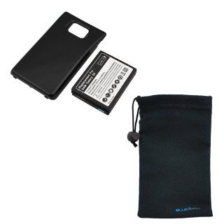 BIRUGEAR Extended Battery with Door 3500mAh for Samsung GALAXY S2 / SII I9100 ; Galaxy S II SGH i777 (Package include a Universal Microfiber Pouch Case) Cell Phones & Accessories