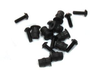 Moto 777 10pcs Black Screws Bolts with Nuts for Motorcycle windscreen billet anodized Automotive