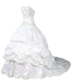 Faironly D9 Embroidery Strapless Wedding Dress Bride Gown