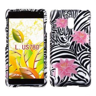 2D Pink Lotus LG Optimus F7 US780 Boost Mobile U.S Cellular Case Cover Hard Case Snap on Cases Rubberized Touch Protector Faceplates Cell Phones & Accessories