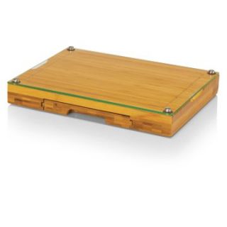 Picnic Time Concerto Glass Top Cutting Board   Natural Wood   Cutting Boards