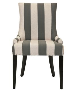 Safavieh Alexia Bold Stripe Fabric Dining Chair   Java   Dining Chairs