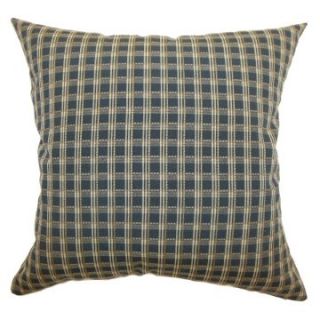 The Pillow Collection Ydun Plaid Pillow   Black Tan   Decorative Pillows