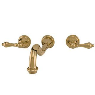 Barclay I804 MLPB Henley Wall Mount Lever Handles Lavatory Faucet with Overflow   Touch On Bathroom Sink Faucets