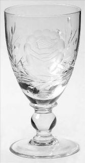 Royal Brierley Rose Sherry Glass   Cut Rose Design On   Bowl