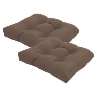 Threshold 2 Piece Outdoor Tufted Seat Cushion Set   Taupe