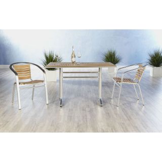 Euro Style Sherwood 7 Piece Dining Set with Shirley Stackable Chairs   Dining Table Sets