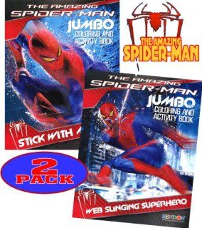 The Amazing Spider man Movie Coloring and Activity Book Set (2 Books ~ 96 pgs each) Toys & Games