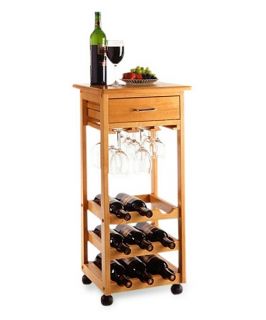 Alero 9 Bottle Wine Serving Cart   Wine Racks