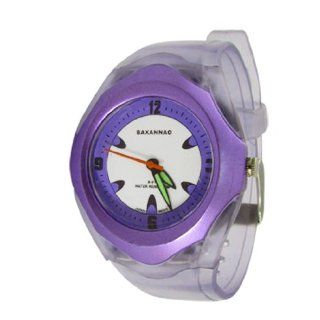 Light Purple Soft Plastic Band Wrist Watch for Children Watches